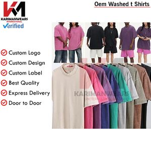 Premium Oversized T-Shirts for Men Vintage Heavyweight Cotton Gym Tees Acid Wash Baggy Workout Shirts Athletic Wear - Product Image 6