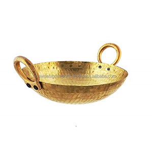 Heavy Weight Brass Kadhai Kadai for Cooking Food,Export Quality,Peetal Kadai - Product Image 1
