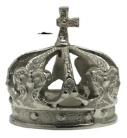 Couronne en métal mariée reine luxe roi et reine couronne décorative qualité supérieure maison et table couronne décorative en aluminium