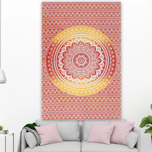 Tapisserie murale à la mode Tenture murale Mandala indien Bohème Hippie Tapisseries 100% coton Couvre-lit Twin King Size Décoration murale - Product Image 2