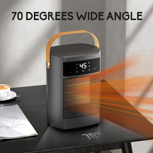 Calentador Cerámico Portátil de 1500W <span class=keywords><strong>con</strong></span> Oscilación, <span class=keywords><strong>Temporizador</strong></span> Digital Táctil y Ventilador Silencioso para Calefacción de Espacios Pequeños, Hogar, Oficina y Dormitorio - Product Image 3