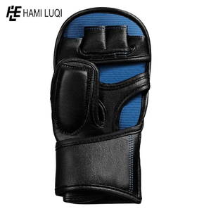 무에타이 예비 장갑 고품질 소가죽 성인 장갑 인쇄 맞춤형 로고 - Product Image 3