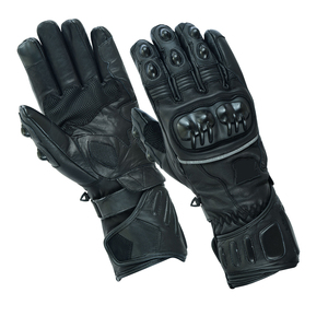 Gants de sport de vélo unisexes en cuir PU artisanal avec protection complète des doigts, poignées de guidon, design imperméable pour une utilisation quotidienne en hiver - Product Image 1