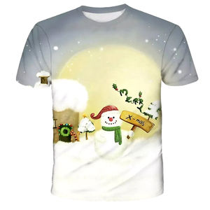 Camisetas navideñas de alta calidad para hombre, diseños de sublimación 3D con estilo personalizados, camisetas navideñas, camisetas de punto de Navidad - Product Image 4