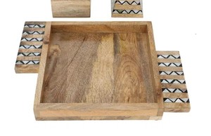 Juego de Quemadores de Incienso de Madera Hechos a Mano con Caja de Bakhoor y Bandeja, Diseño Árabe para Decoración del Hogar de Oriente Medio y el Golfo - Product Image 5