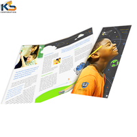 Service d'impression en gros de dépliants, brochures et catalogues offset brillants de haute qualité, formats A2-A6, couleurs personnalisées, logo, feuillets pliés