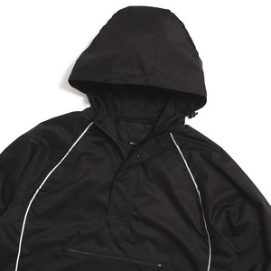 Nouvelle veste coupe-vent à capuche avec piping réfléchissant Designer 2025 Noir Fermeture éclair Poche poitrine Coupe-vent - Product Image 3