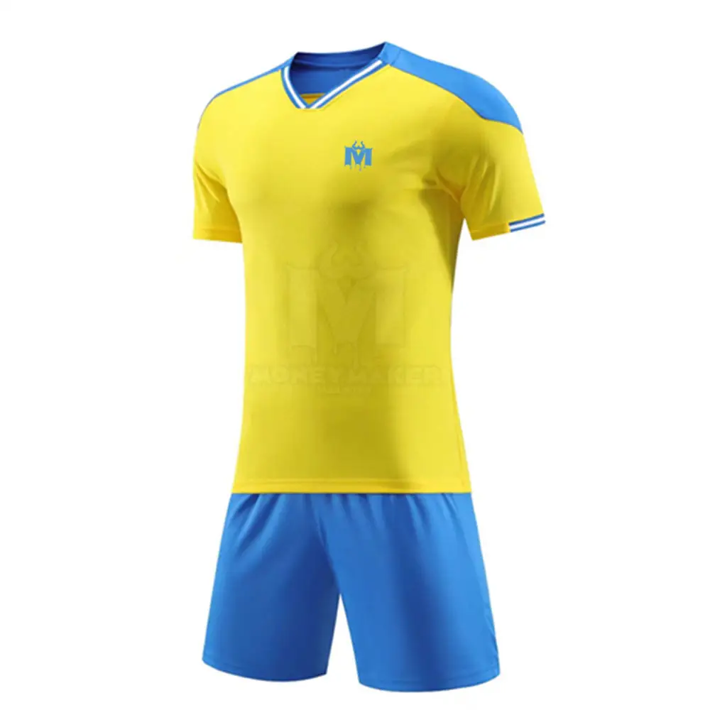 Plus Size Breathable Men Soccer Uniform Wholesale Soccer Uniform Sustainable Soccer Uniforms