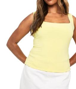 Camiseta sin mangas de yoga cómoda de diseño propio personalizado al por mayor, tela elástica transpirable con una ropa informal de ajuste de apoyo - Product Image 4