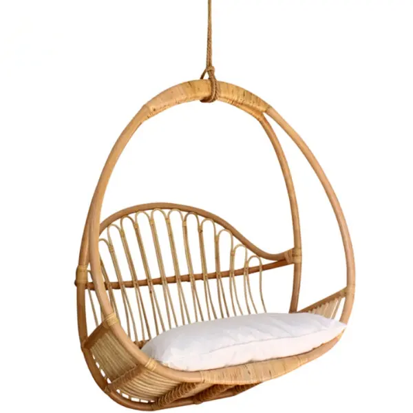 Hot items natural rattan hanging chair outdoor furniture patio swings egg chair for Home Decor and Living Home Furniture Garden