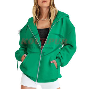 Nueva Llegada Sudadera con Capucha 100% Algodón para Mujer en Diferentes Colores con Diseño de Cierre y Bolsillos, Altamente Recomendada, Precio al por Mayor - Product Image 2