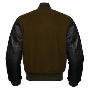 Veste universitaire personnalisée, hiver, manches en cuir de haute qualité, veste universitaire en laine pour hommes, style baseball, lettres - Product Image 2