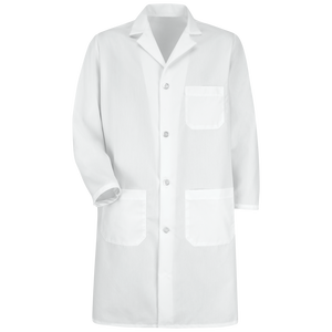 Bata de laboratorio con botones frontales para hombre, logotipo personalizado, uniformes de hospital de poliéster de algodón Unisex profesional, bata de laboratorio blanca de médico - Product Image 3