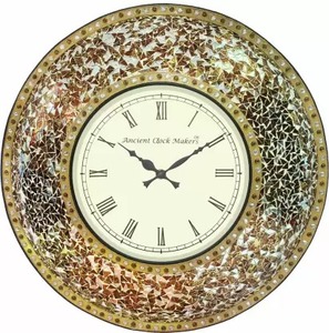 Analog Wall <b>Clock</b> Multi color With Glass Standard - Product Image 2