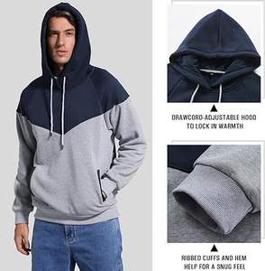 Custom blank men flat pocket hoodie heavy cotton unisex sweatshirts clothing logo custom oversized thick men's <b>hoodies</b> - Product Image 4