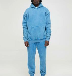 Sudadera con capucha lavada con ácido vintage personalizada lavada con piedra Logotipo de gran tamaño personalizado Sun Faded Boxy Fit Unisex Sudadera con capucha rasgada en blanco para hombres - Product Image 4