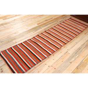 Turkish 2.8x10.8 ft <b>Runner</b> <b>Rug</b>, Vintage <b>Rug</b>, Kilim Orange Southwestern <b>Rug</b> - Product Image 2