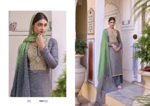 Pura <b>Jam</b> Satin Dig Print with Heavy Neck and Daman Embroidery Work with Dupatta Kurtis - Product Image 4