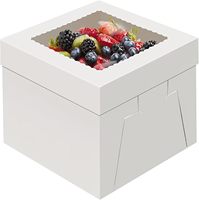 Boîte à gâteau grande blanche en gros, boîtes de boulangerie blanches, grandes boîtes de cuisson, boîte à gâteau carrée en carton pour gâteaux multicouches