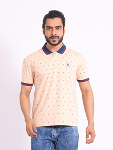 ชุดลำลองของผู้ชายทันสมัยและใส่สบายเสื้อยืดแขนสามส่วนพิมพ์ลายเข้ารูปปกติและผ้าฝ้าย100% สำหรับคอโปโล - Product Image 2