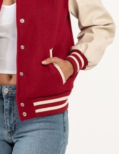 Femmes à la mode imprimé Varsity vestes patchs personnalisés Logo écologique matelassé toile confortable à la mode automne hiver Styles - Product Image 6