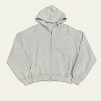 Özel Tasarım Kışlık Büyük Beden Fermuarlı Kapüşonlu Sweatshirt %100 Pamuk Ağır Kumaş 450gsm Polar Asit Yıkama Cepli Düz Renk Vintage Y2K Sokak Modası