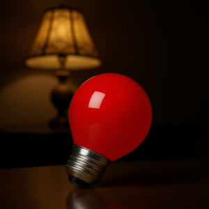 Bombilla Incandescente Esférica E27 de 25W 24V Roja con 45x76 25W Roja con 45x76 - Product Image 3