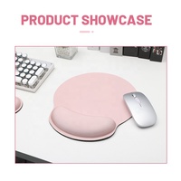 Tapis de souris de jeu en caoutchouc pour gamer avec repose-poignet en mousse à mémoire de forme, design ergonomique, base antidérapante - Personnalisable en stock