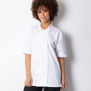Chaqueta de Chef de Manga Corta Roja con Doble Botonadura, Uniforme de Abrigo, Unisex - Product Image 3