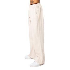 Pantalones acampanados de pierna ancha para hombre, pantalones de chándal con cintura elástica, en blanco, venta al por mayor - Product Image 6