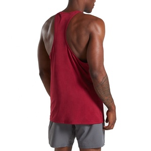 Camiseta personalizada de algodón con mangas cortadas y cuello redondo para hombre, camisetas cortadas sin mangas de talla grande en blanco, camisetas Vintage para hombre - Product Image 3