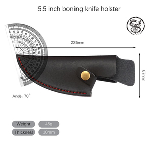 Couteau à désosser fourreau en cuir de 6 pouces, fourreau en cuir souple pratique avec boucle de ceinture - Product Image 2