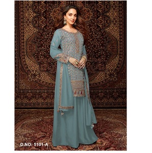 Costumes de broderie de créateur non cousus vêtements indiens et pakistanais disponibles à un prix abordable pour l'exportation en vrac - Product Image 1