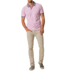 Camiseta de Manga Corta de Algodón y Elastano, Corte Regular, Cuello Alto, 180 Gramos, Logotipo Bordado en la Parte Delantera Personalizable, Antiarrugas, de Secado Rápido - Product Image 2