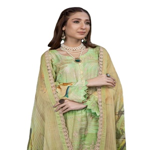 <b>Eid</b> <b>Dresses</b> Heavy Party <b>Dresses</b> <b>for</b> Women with Embroidered Viscose Three Piece Punjabi Suits by Dr Haris Vol SAMAR <b>Long</b> Maxi - Product Image 1