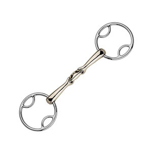 Alta calidad 304 de acero inoxidable de una sola articulación para montar a caballo 3 brocas de anillo bisel anillo suelto logotipo personalizado costura elegante personalizada - Product Image 5
