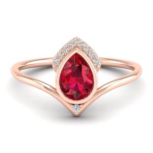 แหวนหมั้นเพชรพลอยรูปทรงลูกแพร์ REYES ขนาด 0.75 กะรัต สำหรับผู้หญิง ทำจากเงินแท้ 925 เครื่องประดับงานแต่งงานชั้นดี - Product Image 6