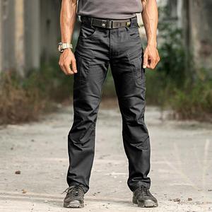 Pantalones Cargo Casuales de Algodón/Poliéster 2025 con Botones, Ajustados, Color Oliva, para Hombre, Hechos a Medida, Transpirables - Product Image 3