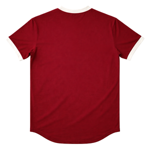 Kappa Alpha Psi Krimson Premium Henley Shirt True To Size Soft Cotton Blend Button Placket Embroidered Greek Letter Crest - Product Image 5