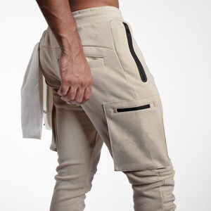 กางเกงวอร์มขาบานสำหรับผู้ชายกางเกงวิ่งขายาวผ้าคาดเอวยืดแบบลำลองออกแบบได้ตามต้องการ - Product Image 4