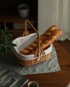 Meilleure vente Panier en rotin avec poignée haute Panier de rangement en osier fait à la main Écologique pour l'organisation et la décoration de la maison - Product Image 3