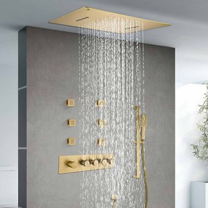 High-End Badkamer Plafond Doucheset 580*<span class=keywords><strong>500Mm</strong></span> Regendouchekop Met Thermostatische Omleidingmengkraan - Product Image 2
