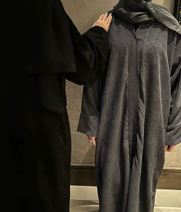 ชุดเดรสอาบายะผ้าไหมดูไบสุดหรู ป้องกันรอยยับ งานแฮนด์เมด ชุดละหมาดมุสลิมแบบดั้งเดิม สีตามสั่ง - Product Image 5