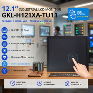 Moniteur industriel RS232 de haute qualité, moniteur tactile série 4:3, moniteur à port COM avec supports de montage sur panneau - Product Image 1