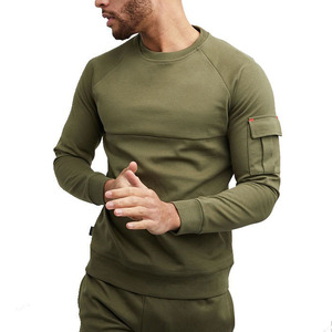 Vente chaude 2025 Sweat-shirt à carreaux d'hiver surdimensionné à col rond avec poche sur le bras gauche pour sweats à capuche et sweat-shirts pour hommes - Product Image 1