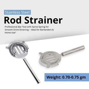 Premium Professional <b>Strainers</b> for Bartender Fine Mesh Cocktail <b>Strainer</b> with Detachable Spring Stainless Steel Rod Bar <b>Strainer</b> - Product Image 3