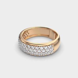 Anillo de Compromiso Apilable de Oro de 14K con Diamantes Cultivados en Laboratorio para Mujer, Joyería Elegante, Regalo de San Valentín, Joyería Personalizada - Product Image 2