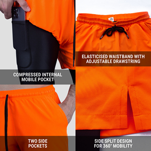 Pantalones Cortos Deportivos de Gimnasio para Hombre, Venta al por Mayor 2025, Pantalones Cortos Deportivos para Crossfit, Pantalones Cortos Deportivos para Correr con Pantalones Cortos de Compresión Internos para Hombre - Product Image 6