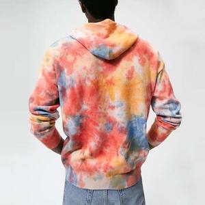 Fabricante al por mayor de moda corbata tinte camiseta caer los hombros unisex de algodón sudaderas con capucha de los hombres de gran tamaño con capucha con OEM - Product Image 3