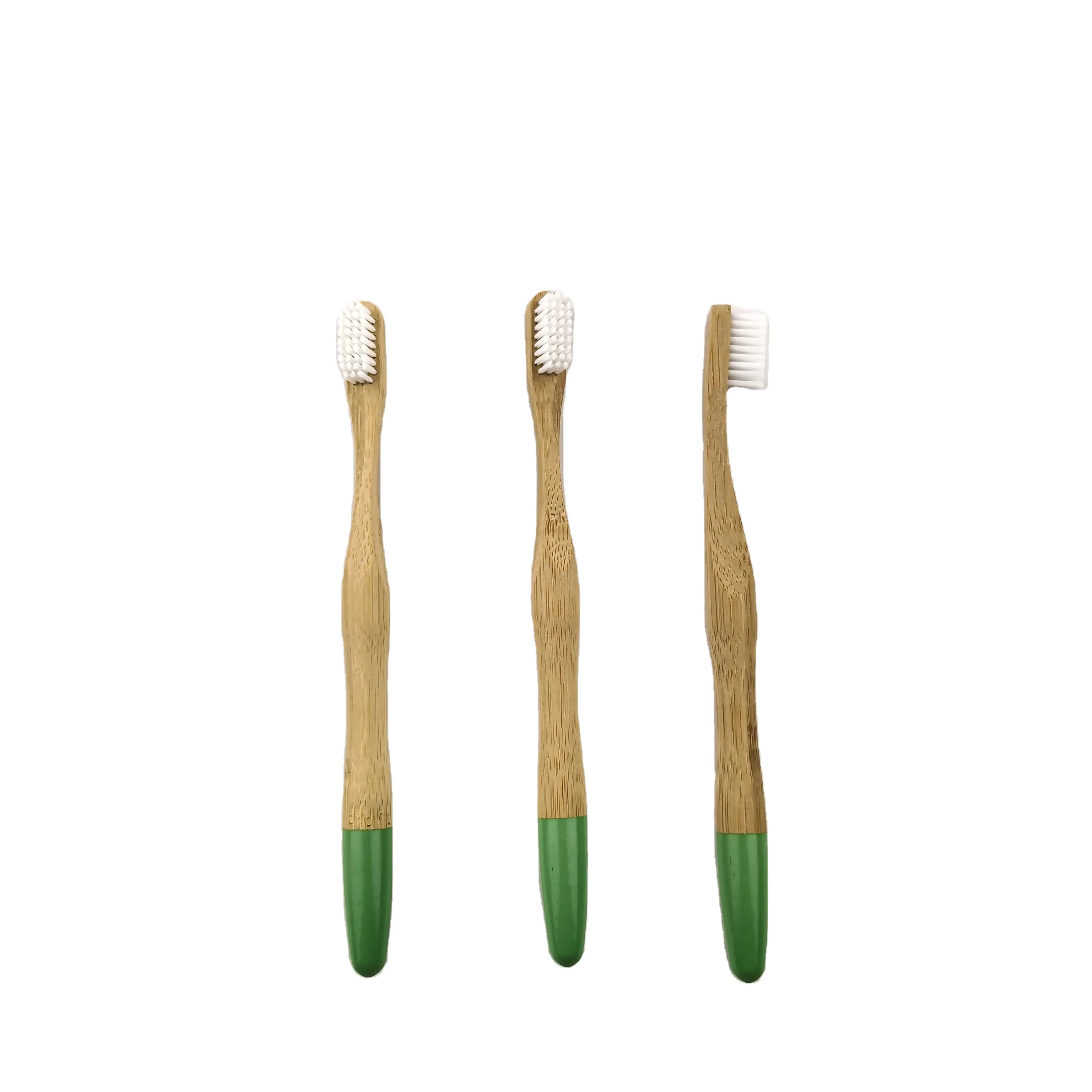 2022 NEW designs 100% biodegradable bamboo toothbrush for kids and adults round handle